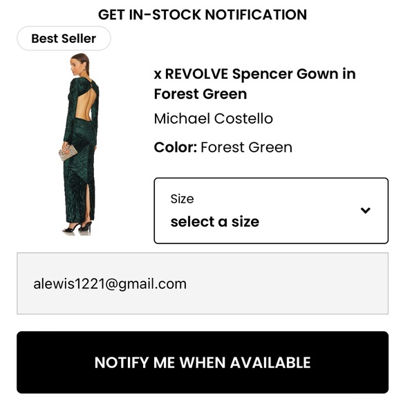 Michael Costello Sold Out Gown worn once! - Picture 2 of 3